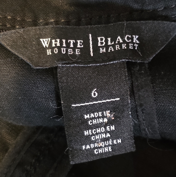 White House Black Market Linen Blend Drape Moto Jacket Black Size 6 - Picture 6 of 7